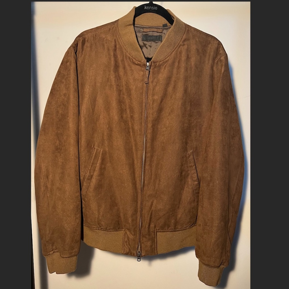 UNIQLO Brown Felt Bomber Jacket